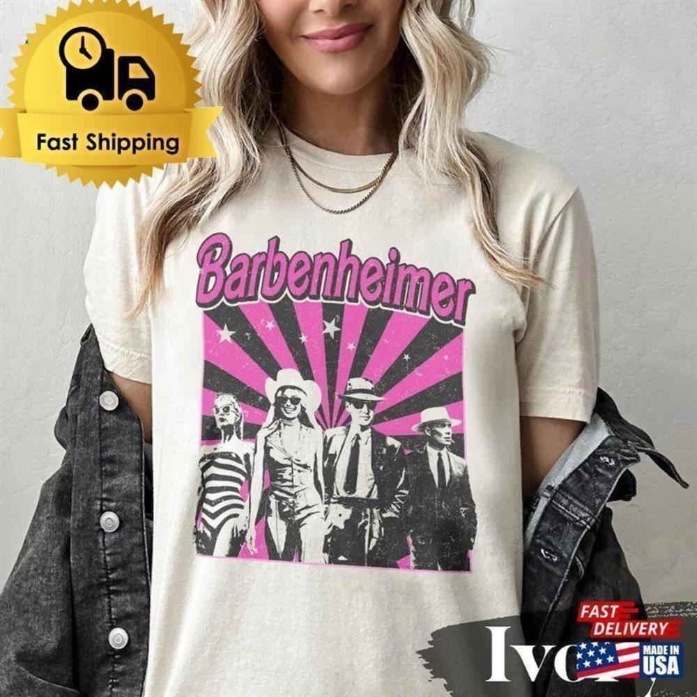 Retro Barbenheimer Oppenheimer Come On Baby Lets Go Classic Retro Movie T-Shirt
